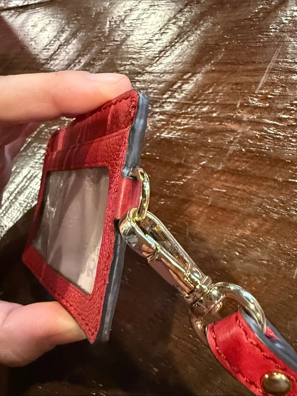 Michael Kors Red Leather Wristlet Card Case